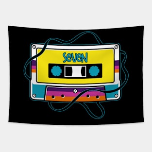 Seven - Mixtape Vintage Retro Tapestry