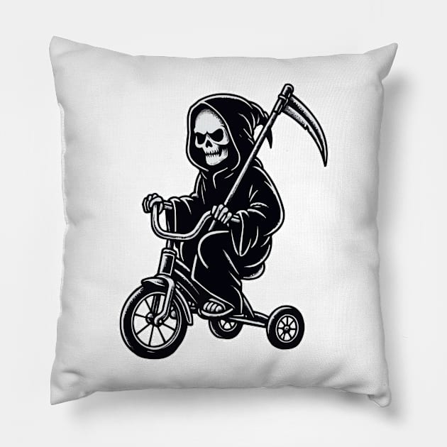 Tricycle Reaper Pillow by fikriamrullah