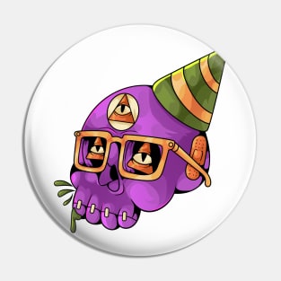 acid party skull Pin