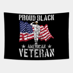 Black History Month Veteran T Proud American Quote Gift Tapestry