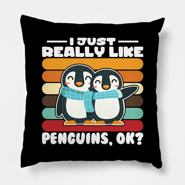 Penguin Animal Zookeeper Pillow by maxcode