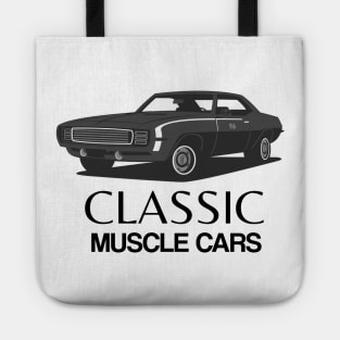 Classic Muscle Cars Black Varient Tote