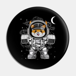 Astronaut Lifting Floki Inu Coin To The Moon Floki Army Crypto Token Cryptocurrency Blockchain Wallet Birthday Gift For Men Women Kids Pin