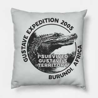 the killer crocodile Expedition 2005 in Burundi, East Africa T-Shirt Pillow