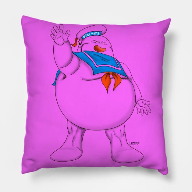 majin buu in marshmallow man cosplay Pillow by jorge_lebeau