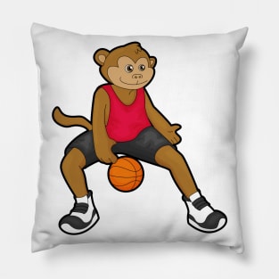 Monkey as Basketball player with Basketball Pillow