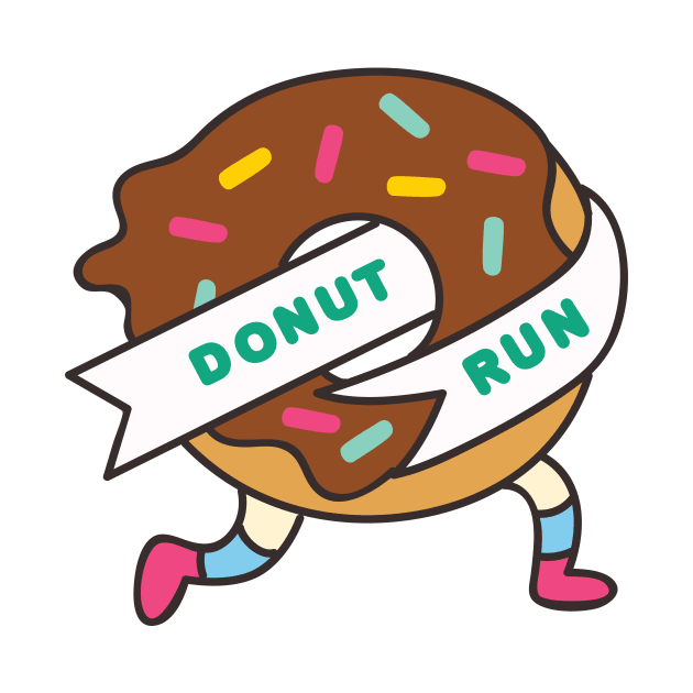 Donut Run // Cute Donut Doodle by SLAG_Creative