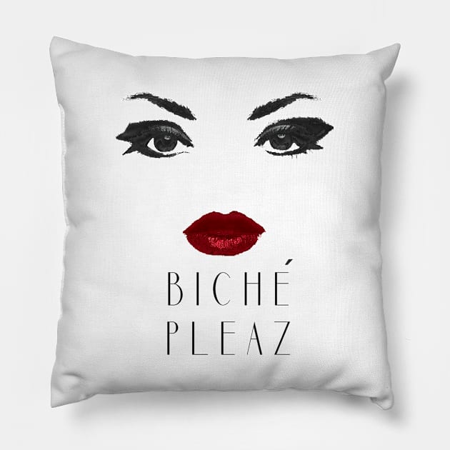 Biche Pleaz Pillow by Dale_James