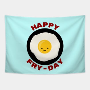 Happy Fry-Day | Egg Pun Tapestry