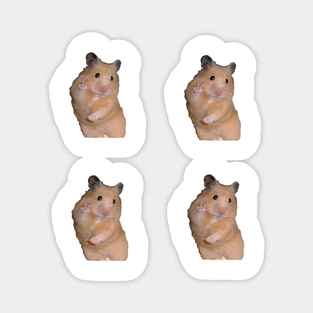 4 Peace Hamster Magnet by ghjura