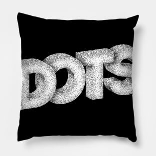 millions dots in black Pillow