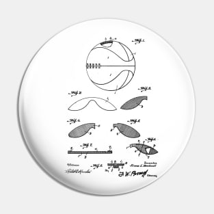 Basketball Vintage Patent Drawing Pin