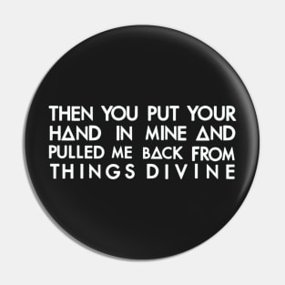 Hand in mine 2 (white) Pin