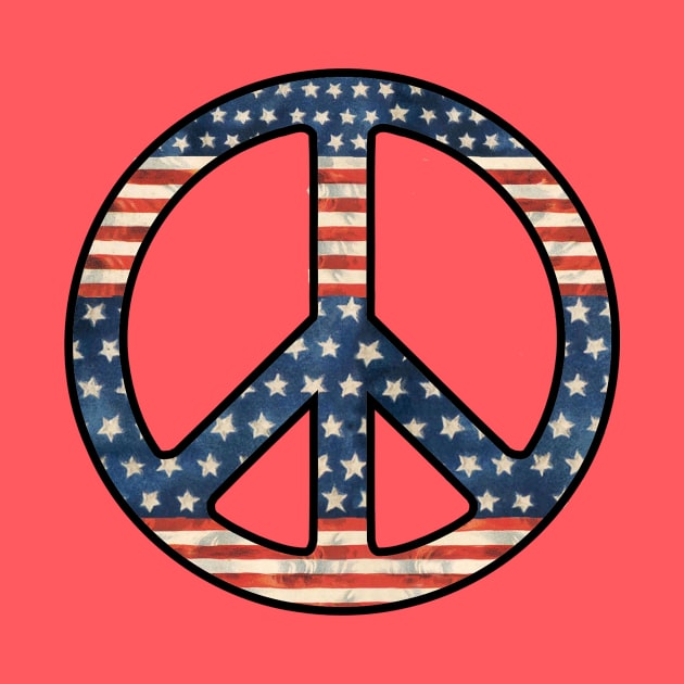 American Flag Peace Sign by jimmythedog