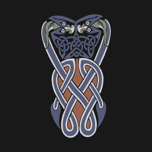 Book of Kells Knot Work, Celtic Knot Serpents by UsuallyUnusual