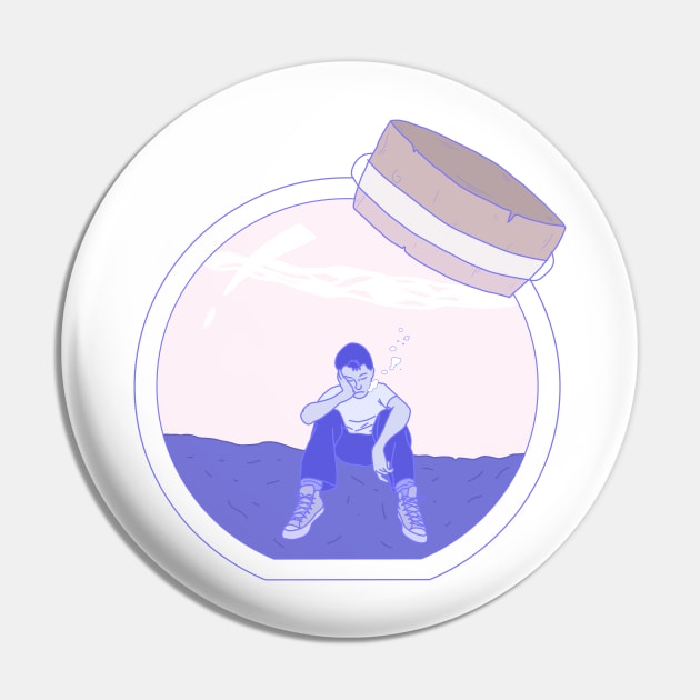 My Little Sea of Tears | Thoughtful Boy | Not Hamlet Design Pin by NotHamlet