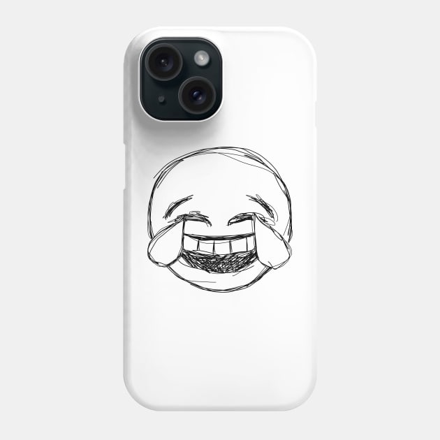 Dark and Gritty Laughing Crying Face with Tears of Joy Emoji Phone Case by MacSquiddles