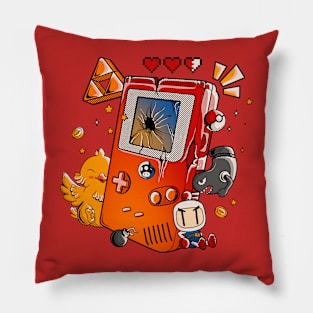 Retro Gaming - Red version Pillow