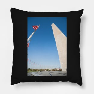 Washington Monument tall obelisk in National Mall Washington DC Pillow