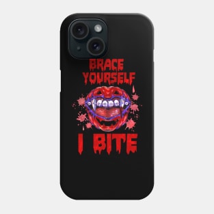 Halloween Red Vampire Lips I Bite Phone Case