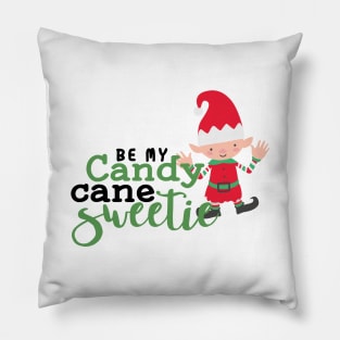 Be my candy  cane sweetie, elf, Christmas design, Merry Christmas, couples design Pillow