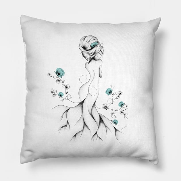 Poppy Poem Pillow by LouJah69