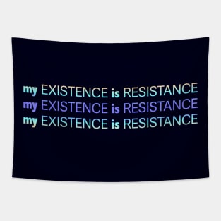 My Existence Is Resistance v2.2 Blue Sherbet Tapestry