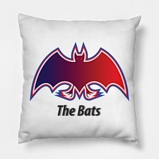 Bat icon illustration on white background Pillow