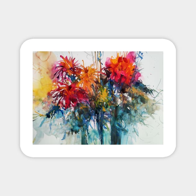 #floralexpression watercolor25 Magnet by Floral Your Life!