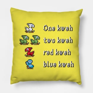 One Kweh Two Kweh Red Kweh Blue Kweh Pillow