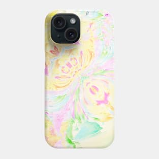 Yellow Watercolor Butterfly Print Pattern Phone Case