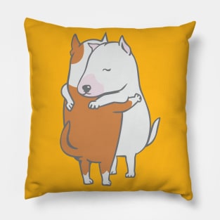 Bull Terrier Hugs Pillow