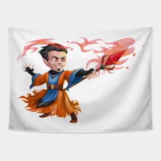 Cartoon style Wicked Wizard Tapestry