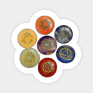 Chakra, reiki stones and symbols Magnet