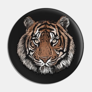 Tiger 'Hu' Symbolises Strength Courage And Dignity Pin