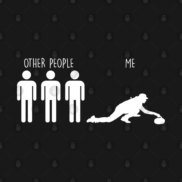 Other People Me Curling Stones Humorous Ice Curling Quote by sBag-Designs