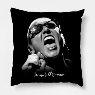 Sinead O'Connor Black white Pillow