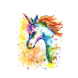 Rainbow Unicorn Splash T-Shirt