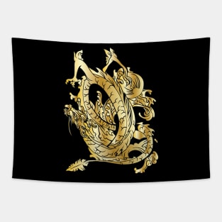 Gold Dragon 02 Tapestry