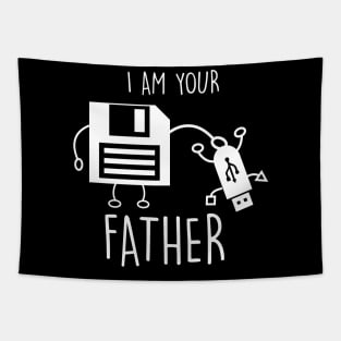 Cute & Funny USB Floppy Disk I Am Your Father Pun Tapestry