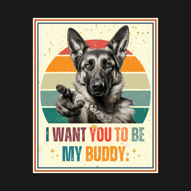 German Shepherd i want you pointing style by NivestaMelo