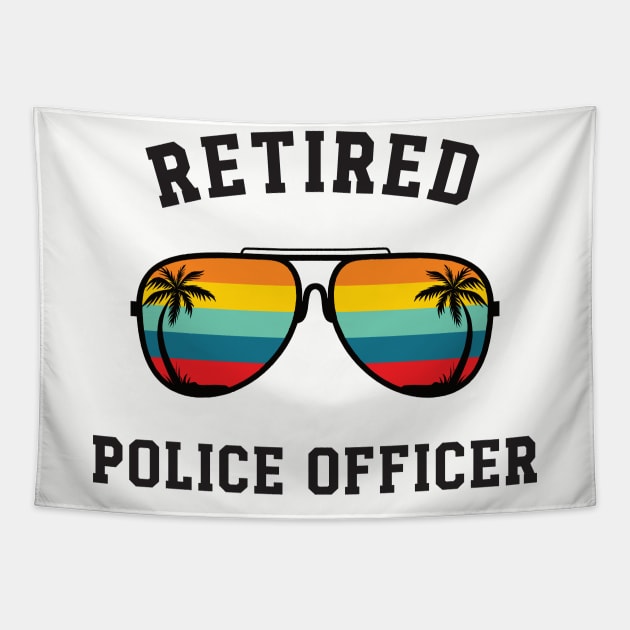 Police Officer Retirement Gift Tapestry by CoastalDesignStudios