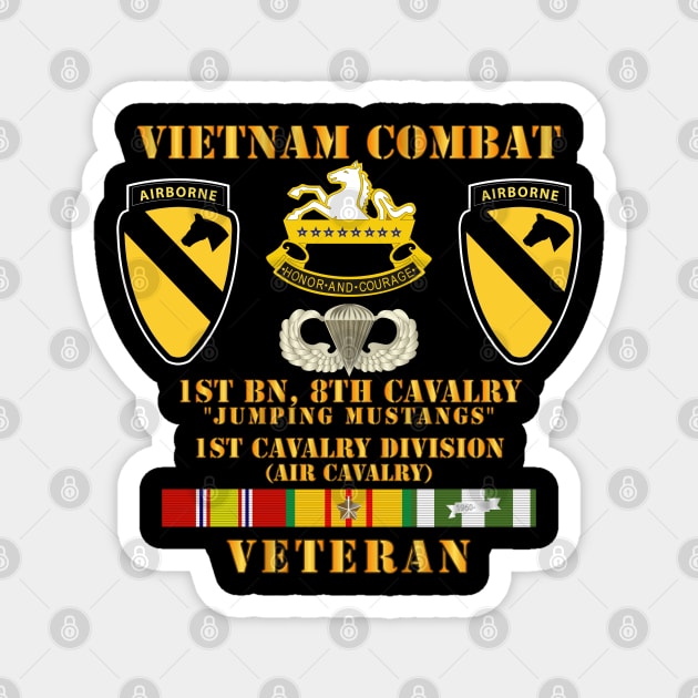 Vietnam Combat Vet w 1st Bn 8th Cav 1st Cav Div - Jump Mustangs - Hat Magnet by twix123844