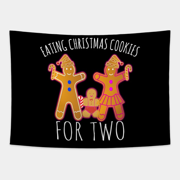 Eating Christmas Cookies For Two Tapestry by ZenCloak