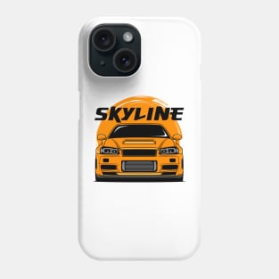 Orange Skyline R34 Phone Case