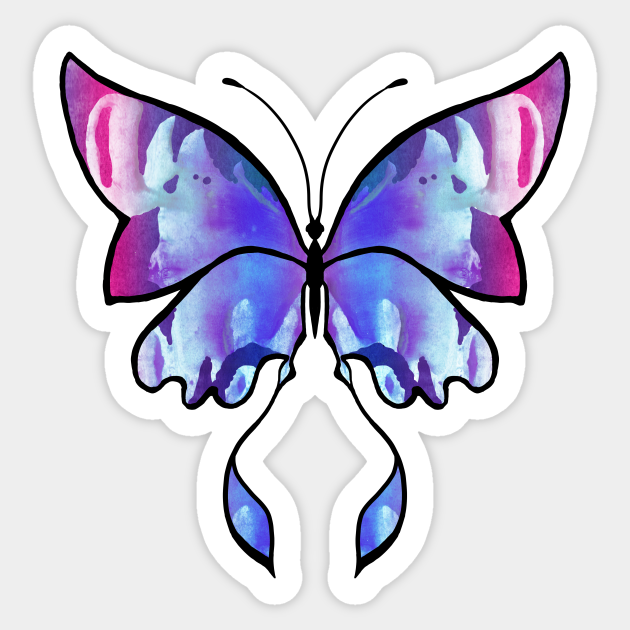 purple butterfly stickers