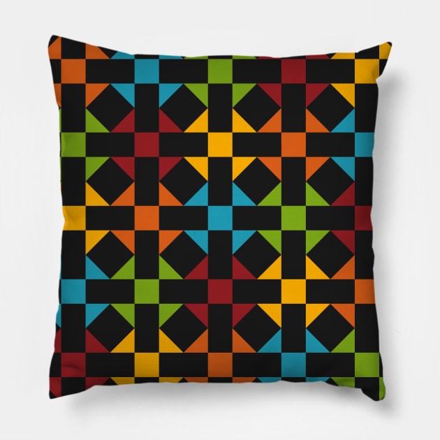 Geometric Pattern: Quilt: Winter Pillow by Red Wolf