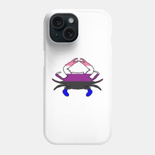 Blue Crab: Genderfluid Pride Phone Case