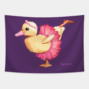 Ballerina Tutu Duckling Tapestry