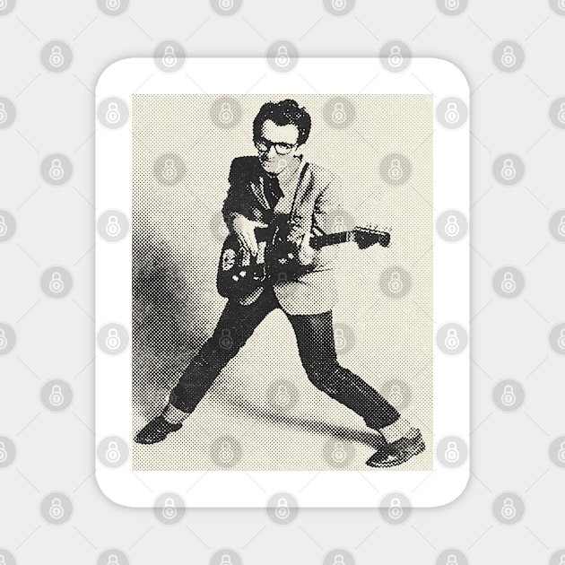 Elvis Vintage Halftone Magnet by Baharnis